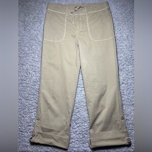 Eddie Bauer Pants Womens 8 Convertible Hiking Embroidered Flap Casual Outdoors